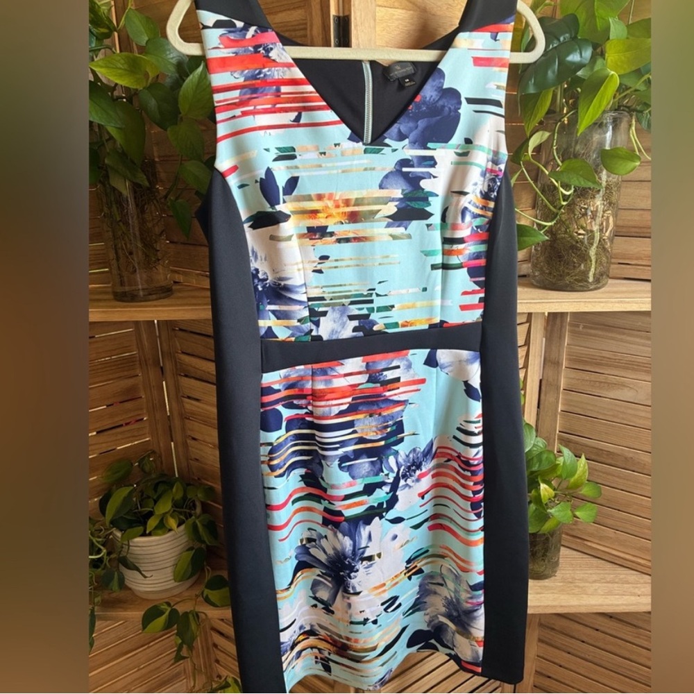 Worthington Floral Multicolor Sleeveless Dress